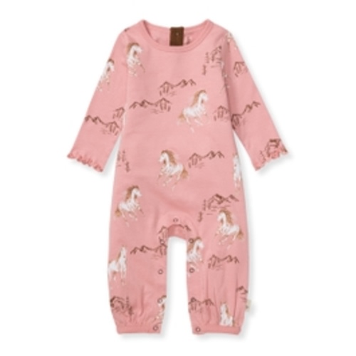 Horse Love Organic Cotton Baby Girl Jumpsuit