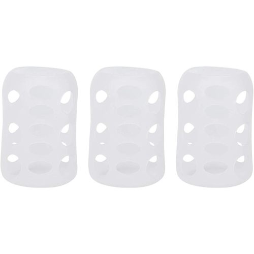Garosa 3Pcs Silicone Sleeve Glass Milk Bottle Sleeve Silicone Wide Caliber Silicone Thermal Insulation Milk Bottle Cover Baby Supplies