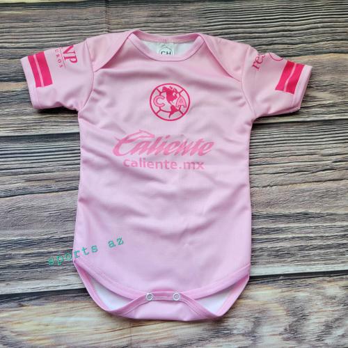 Club america Pink Baby Soccer Jersey, pañalero, bebe Jumpsuit aguilas del america baby Bodysuit
