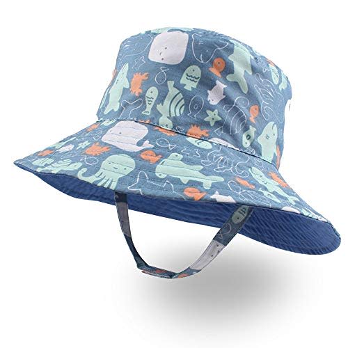 Baby Boy Bucket Toddler Kids Sun Hat UPF 50+ Wide Brim Outdoor Beach Caps Play hat
