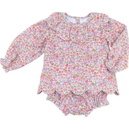 Pink Floral Corduroy Diaper Set – Cecil & Lou
