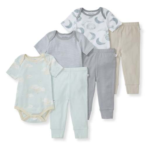 Hello Moon Organic Short Sleeve Bodysuit & Pant Set 3 Pack – Burt's Bees Baby