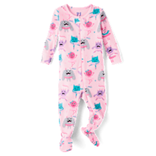 Baby And Toddler Girls Long Sleeve Sunflower Snug Fit Cotton Footed One Piece Pajamas - TAN | The Children's Place