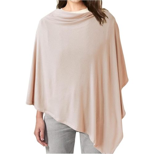 Konssy Knit Nursing Cover for Breastfeeding, 360 Full Privacy Breathable Breastfeeding Cover, Multi-use Carseat Canopy(Beige)