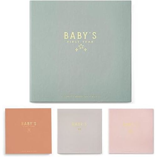 Lucy Darling Baby Memory Book, Luxury Baby First Year Book & Photo Album for Baby Boy/Girl, Keepsake Baby Books & Journals, Gender Neutral Memories & Milestone Book, Pregnancy Gift - Celestial Skies