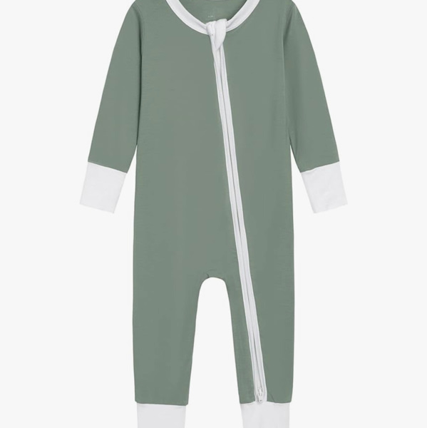 Baby Zippered Rompers Newborn Pajamas Sleepers Long Sleeve Jumpsuits Infant Zipper Romper-Viscose from Bamboo