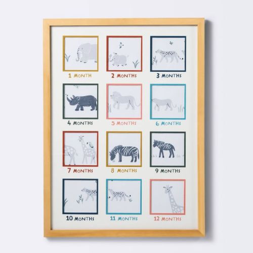 Milestone 4" x 4" Image Opening Picture Frame - Multi Bright with Natural Frame - Cloud Island™