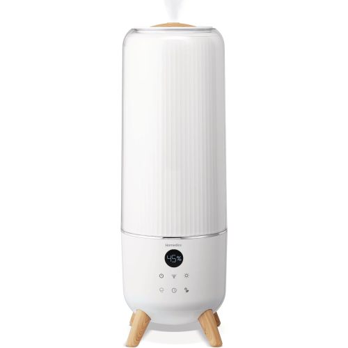 Homedics Cool Mist Ultrasonic Humidifier for Bedroom, Large Room Humidifier, Top-Fill 1.47-Gal Tank, Essential Oil Pads, Built-In Timer, 3 Mist Settings, Air Humidifier for Home, Office, Plants