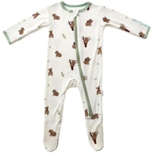 Bamboo Little Soft Baby Footie Pajamas, Baby Clothes, Newborn Sleepers, 95% Viscose and 5% Spandex, 0-24 Months