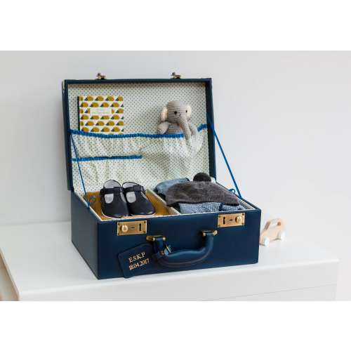 Baby Keepsake Box | Navy blue Memory Box | Gift for New Baby | Vintage Nursery Décor | Baby Boy Gift | Baby Shower Gift | Memory Trunk