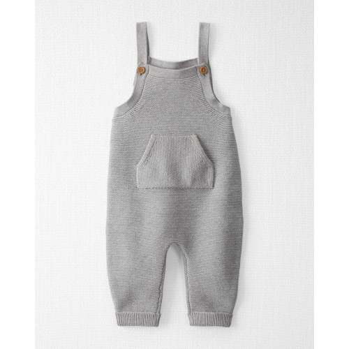 Baby Organic Cotton Sweater Knit Overalls in Heather Grey - Little Planet | Carter's
