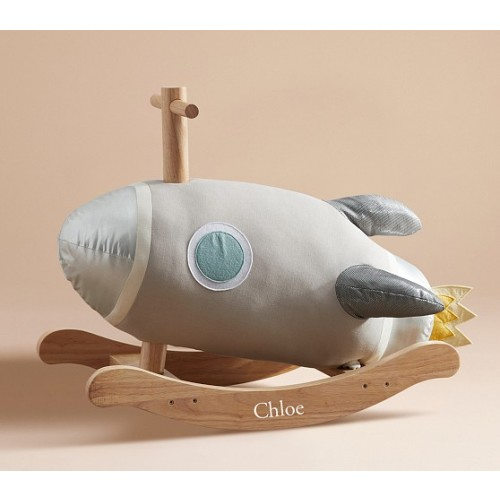 Light-Up Musical Rocket Plush Nursery Rocker | Pottery Barn Kids