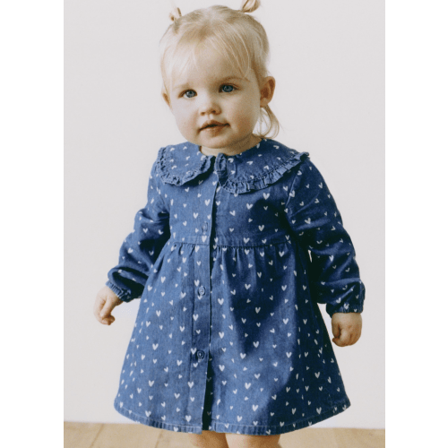 HEART DENIM DRESS AND PANTIES