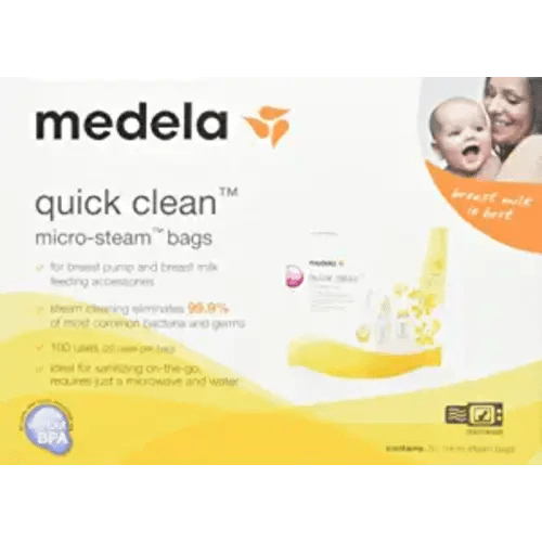 Medela Quick Clean Micro-Steam Bags Economy Pack of 4 retail boxes (20 Bags  Total)