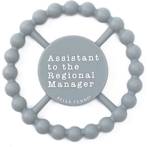 Bella Tunno Happy Teether – Soft & Easy Grip Baby Teether Toy, Silicone Teether Ring to Help Soothe Gums, Non-Toxic and BPA Free, Assistant to The Manager