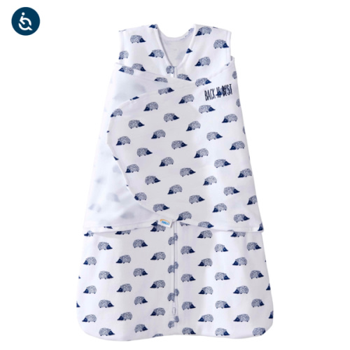 Navy Hedgehog Cotton Swaddle | HALO