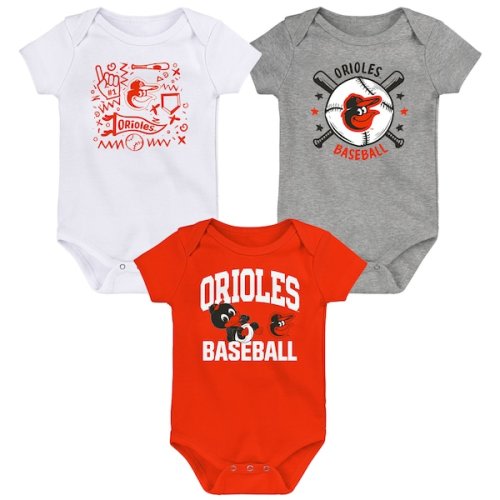 Baltimore Orioles Newborn Three-Pack Onesies