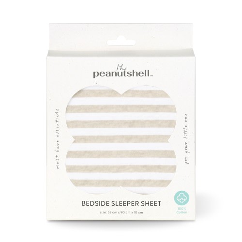 Peanut Shell Bedside Sleeper Fitted Sheet Safari Dreams