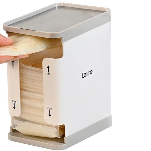Lelife Freeze Organizer for Breast Milk Storage Bags, Container Storing First-in First-Out System with Tray for Freezing Breastmilk to Feed Baby