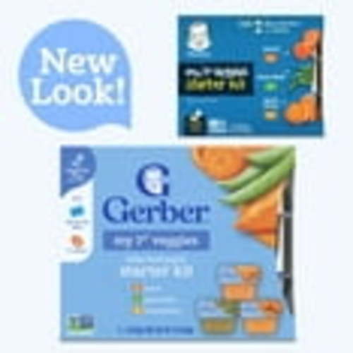 Gerber My 1st Veggies Starter Kit, Baby Food Puree, 2 oz Tubs, Variety (6 Pack)