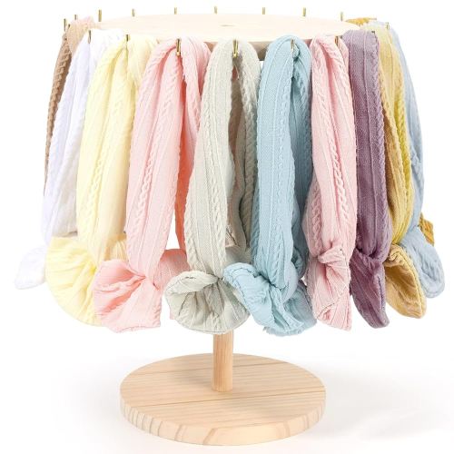 POVETIRE Baby Headband Holder Bow Organizer for Girs,Hair Ties Display Nylon Hairband Storage Head Wrap Stand Hair Accessories Organizer for Newborn Infant Toddler Kids