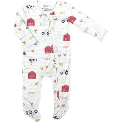 Farm & Co Zippered Long Sleeve Footie, Multi - Dear Perli | Maisonette