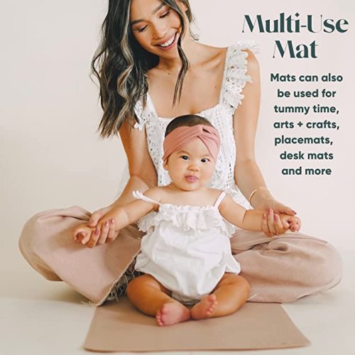 Vegan Leather Baby Changing Mat (Cream)