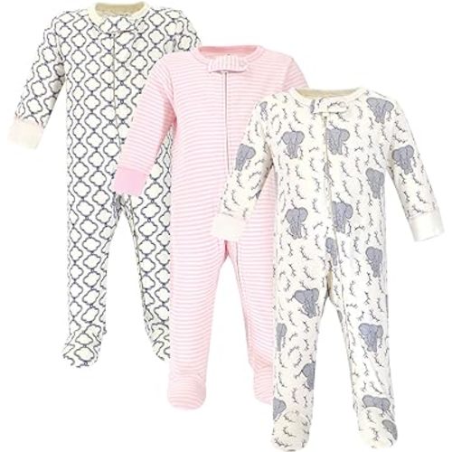 Touched by Nature Baby Girls' Organic Cotton Sleep and Play