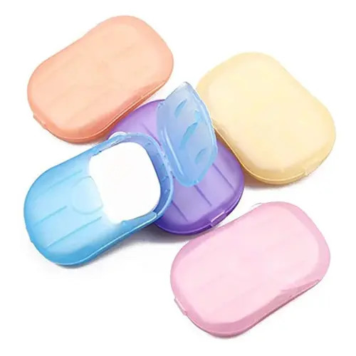 500 Sheets Colorful Disposable Soap Paper 5 Boxes Hand Cleaner Fragrance Mini Color Soaps Paper for school Indoor, Outdoor,Travel,Camping Hiking,Soap Sheet,Foot and Hand Care,Outdoor Recreation