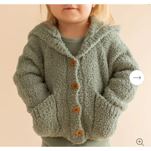 Solid Green Soft Jade Cuddle Hooded Cardigan | Posh Peanut®