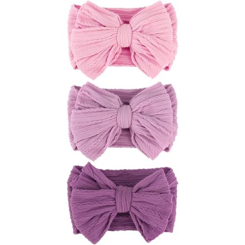 Baby Bows Headbands Nylon Newborn Baby Headbands Toddler Infant Hairbands with Big Bows for Baby Girl Newborn Essentials