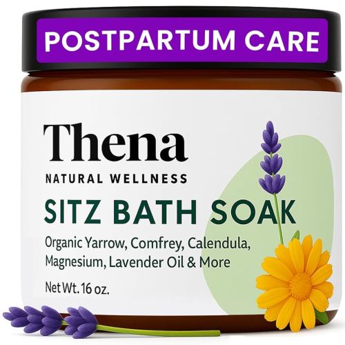 Best Organic Sitz Bath Soak for Postpartum Recovery Care New Mom Essentials & Natural Hemorrhoid Treatment, 100% Natural & Gentle with Pure Epsom and Dead Sea Salts Witch Hazel Lavender Essential Oil