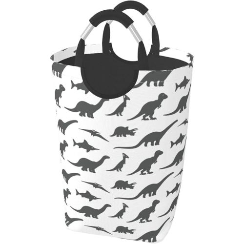Dinosaur Laundry Basket Cute Dinosaurs Foldable Laundry Hamper Collapsible Laundry Baskets with Handles Clothes Hamper Laundry Tote Bag for Dorm Family Storage Bin 50L