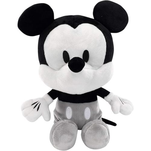 Lambs & Ivy Disney Baby Mickey Mouse Plush Stuffed Animal Toy, Black/White