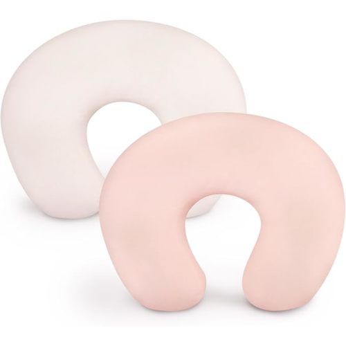 TANOFAR Nursing Pillow Cover 2 Pack, Stretchy Soft Nursing Covers for Breastfeeding Pillows, Fits Standard Infant Nursing Pillow for Boys Girls, Milk Silk (Cover Only)