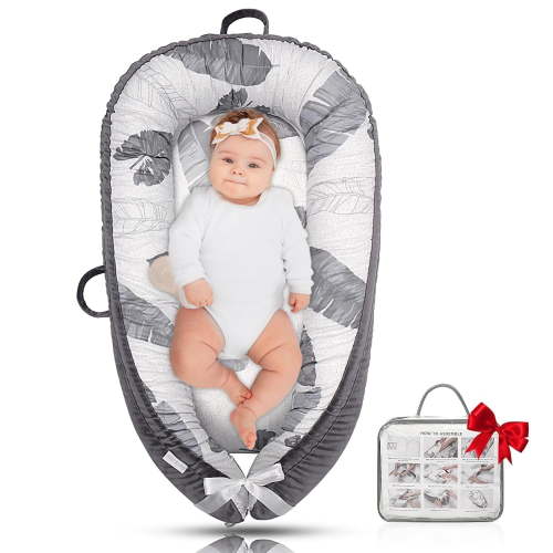Baby Lounger Cover, protable Baby Lounger, Baby Snuggle Lounger me, Baby Gift, Adjustable Baby Lounger, line Leaves Baby Lounger