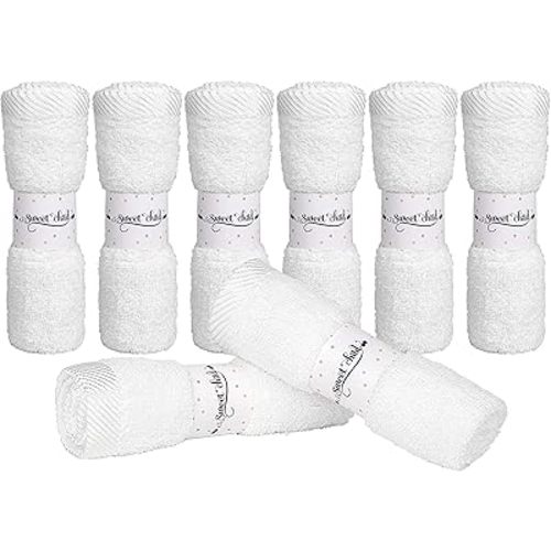 Sweet Child 8-Pack Baby Washcloths -Super Soft Rayon,Wash Cloths for Newborn,Infants and Kids, Bath Baby Towels, for Body and Face