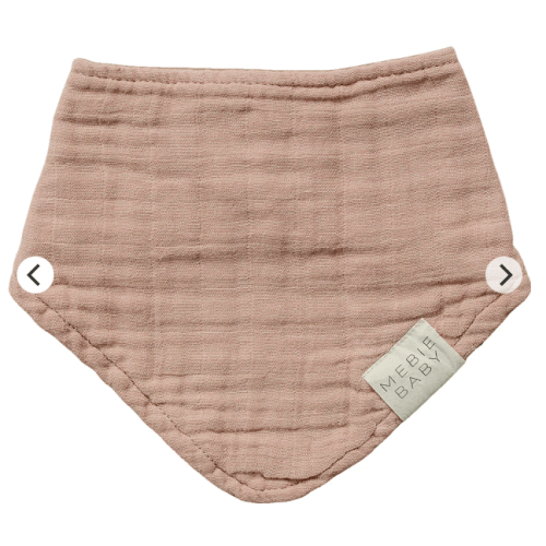 Dusty Rose Muslin Bib