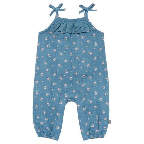 Modern Moments™ By Gerber Baby Girls' Sleeveless Ruffle Romper, Beige Cherry Stripe, 6-9 Months