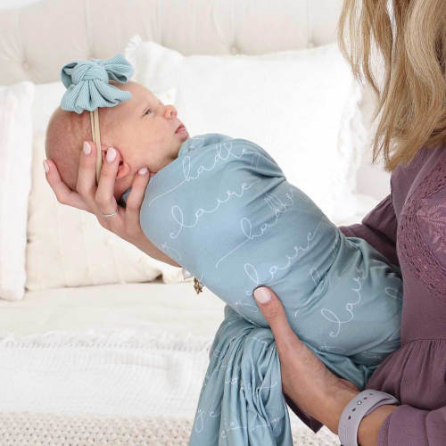 Personalized Baby Name Swaddle Blanket | Dusty Hues