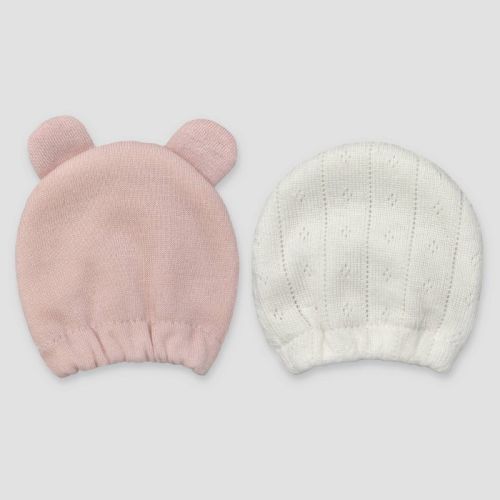 Carter's Just One You® Baby Girls' 2pk Mittens - Ivory/Pink Newborn