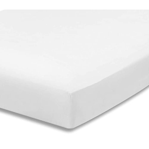 Everyday Kids Fitted Crib Sheet, 100% Soft Breathable Microfiber Baby Sheet, Fits Standard Size Crib Mattress 28in x 52in, White Nursery Sheet