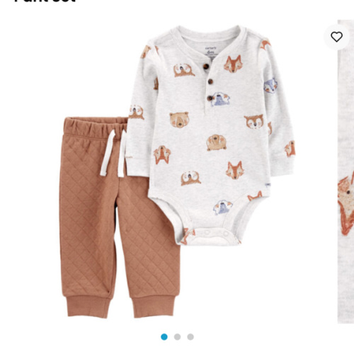 Baby 2-Piece Animal Print Bodysuit Pant Set
