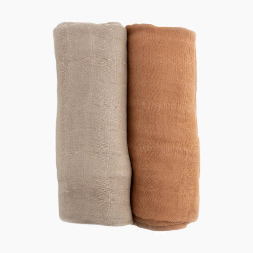 Little Unicorn Deluxe Muslin Swaddle Blanket 2 Pack - Caramel, 2