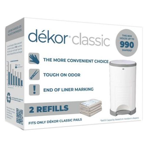 Diaper Dekor Classic Diaper Pail Refills - 2pk