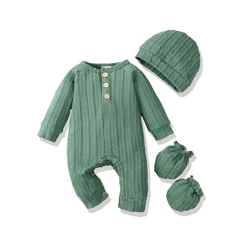 Yhnslsf Newborn Baby Boy Clothes Infant Baby Rompers Boy Cute Newborn Boy Outfits 3PCS Romper Jumpsuit For Baby Boys