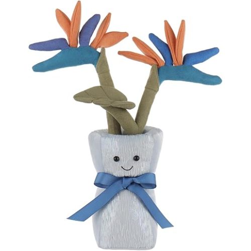 Apricot Lamb Paradise Bird Vase Stuffed Animals for Kids, Soft Cute Plush Toys for Baby Girl and Boy, Fluffy Paradise Bird Vase 13 Inches