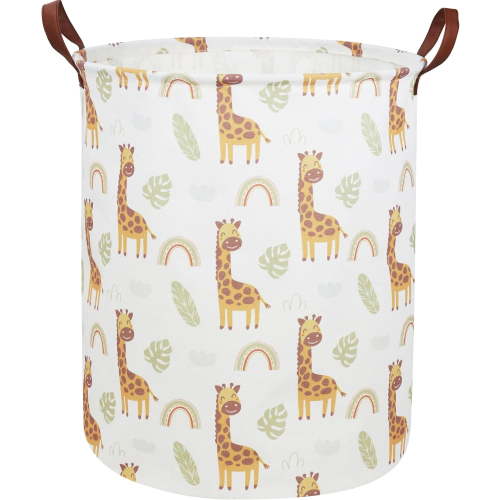 Kids Laundry Hamper,Giraffe Hamper Collapsible Canvas Waterproof Animal