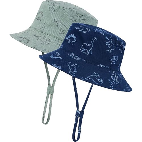 Durio Baby Toddler Sun Hat Kids Bucket Hats UPF 50+ Sun Protection Summer Beach Hat for Infant Baby Boy Girl Gifts 2Pack