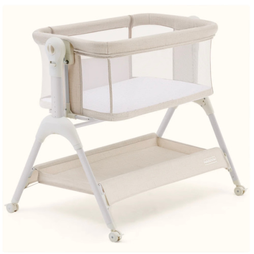 HARPPA Cuddly Sway | 3-in-1 Rocking Baby Bassinet & Bedside Sleeper with Anti-Reflux Mattress for Newborns | Attaches to Bed, Adjustable Height, Tool-Free Setup, Portable Wheels, CPSC Certified, Gentle Rocking Motion | Ideal for Infants, Safe Co-Sleeping